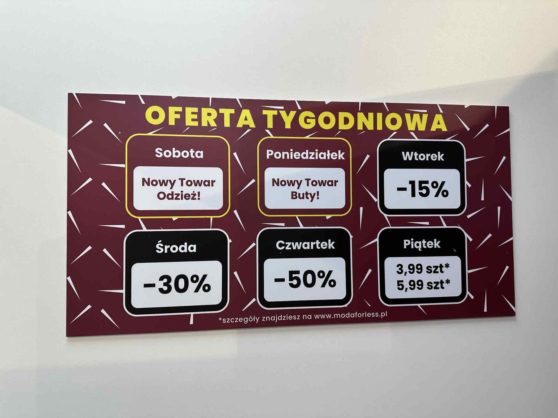nowy sklep - moda for less pabianice
