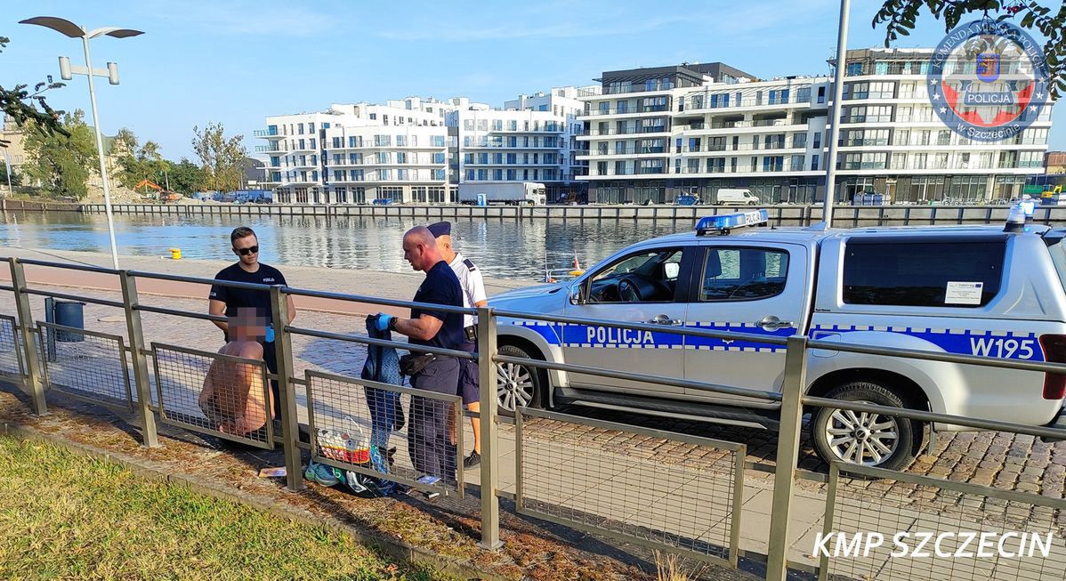 odra, powódź, policja Wykąpał się w Odrze. Zatrzymała go policja