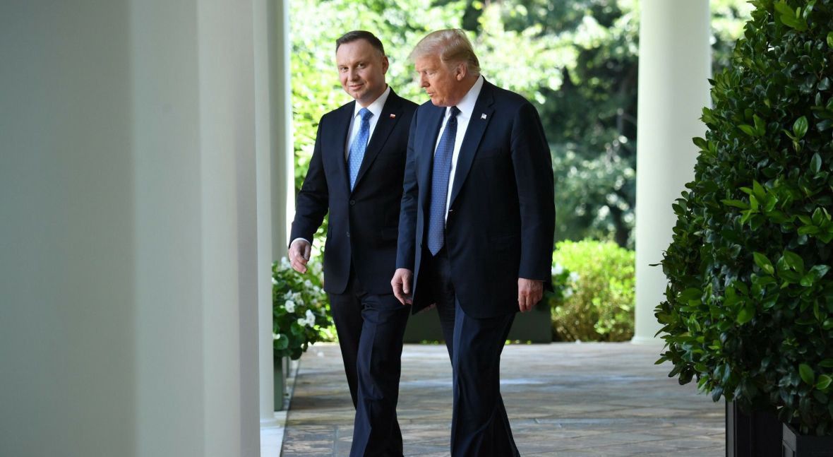 Prezydent Andrzej Duda na spotkaniu z Donaldem Trumpem, 24 czerwca 2020 roku