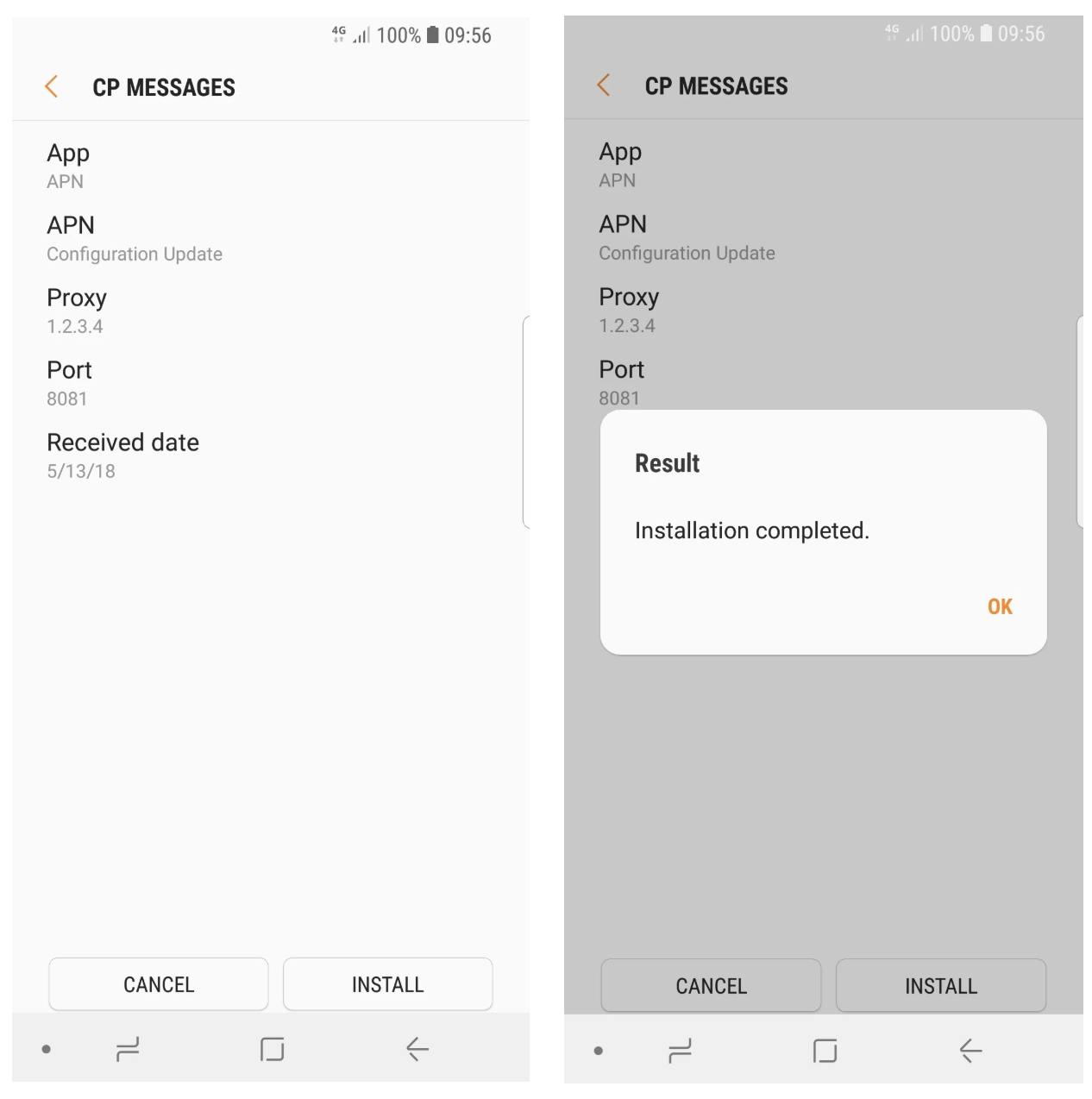 Instalacja niepodpisanego CP na telefonie marki Samsung (fot. Check Point)