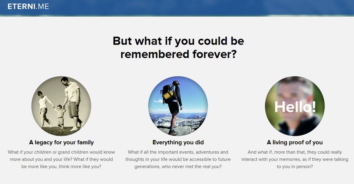 Eterni.me, czyli pomysł na cyfrową nieśmiertelność. Skype ze zmarłymi? 3
