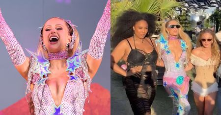 Wydekoltowana Paris Hilton imprezuje z odzianą w kusą kreację Sydney Sweeney i odmienioną Lizzo. Ekipa marzeń?
