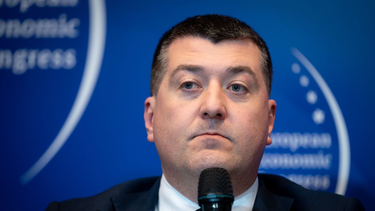 Leszek Skiba (Chairman of the Board, Bank Pekao SA) during the European Economic Congress in Katowice, Poland on April 25, 2022 (Photo by Mateusz Wlodarczyk/NurPhoto via Getty Images)