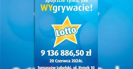 Kumulacja w Lotto rozbita – 20.06.2024! Mieszkaniec województwa lubelskiego wygrał ponad 9 mln zł