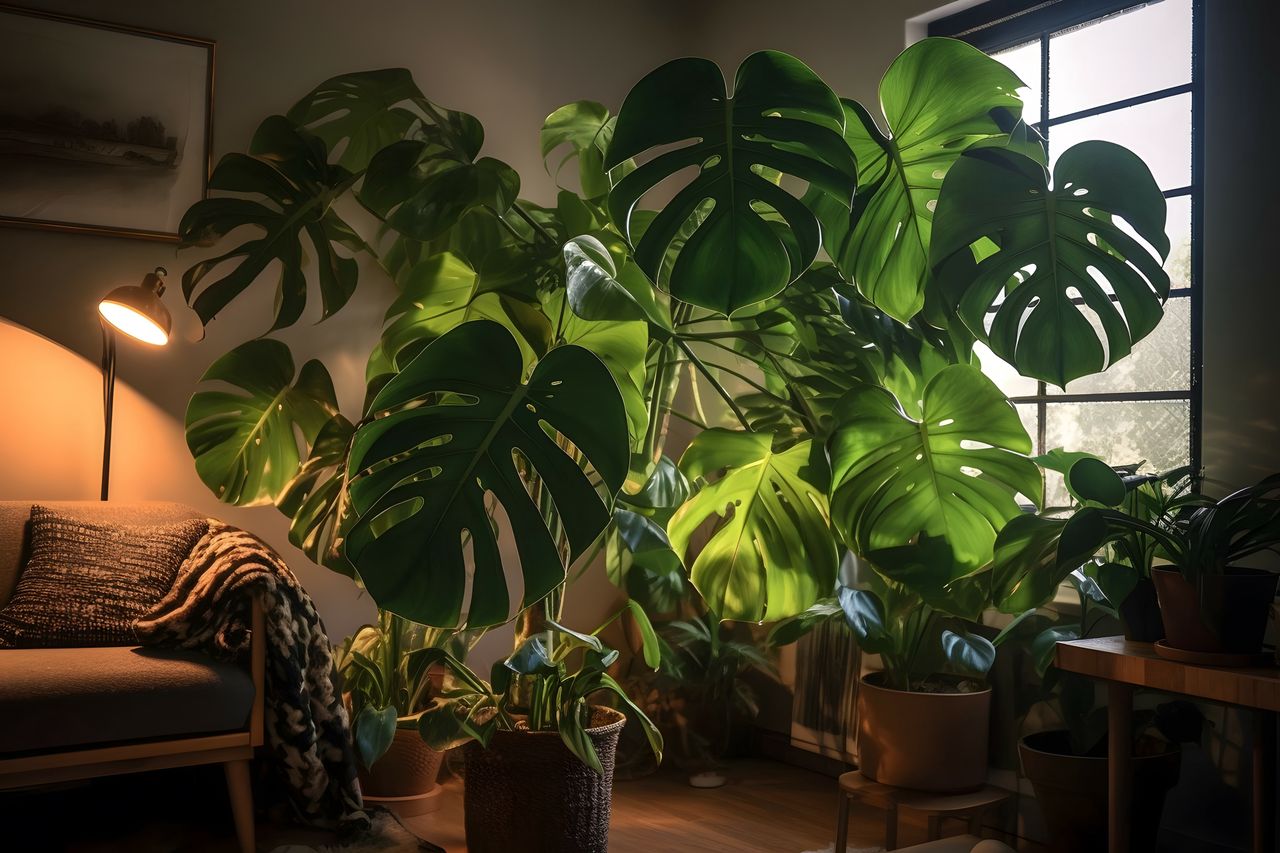 After 10 years, a monstera can reach up to 2.5 meters in height.