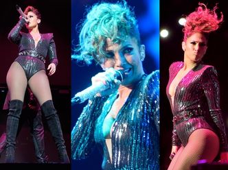 Jennifer Lopez na scenie w body i kabaretkach (ZDJĘCIA)
