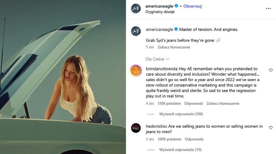 Co jest nie tak z reklamą jeansów Sydney Sweeney? 