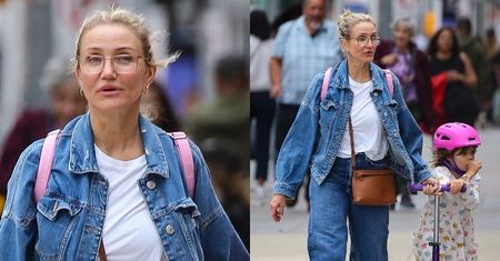 Naturalna Cameron Diaz przemierza Nowy Jork z 6-letnią córką