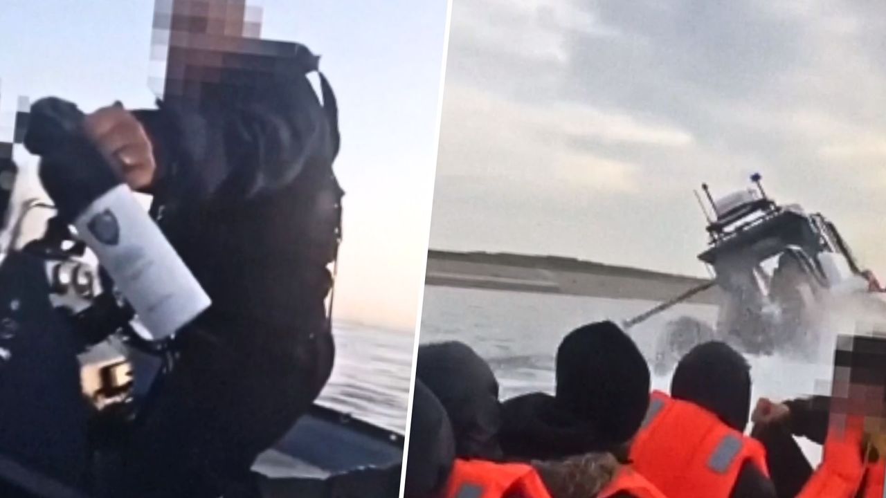 "Agresywne metody" francuskich służb. Łódź migrantów zaczęła nabierać wody