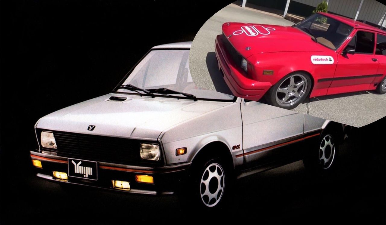 Ten monstrualny yugo koral przekracza wszelkie granice i jest na sprzedaż. Ma łącznie 16 cylindrów i 900 KM