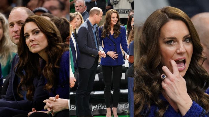 Kate Middleton i książę William zostali WYBUCZENI na meczu koszykówki w Bostonie