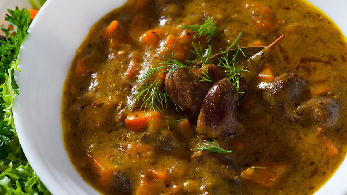 Gulasz z serc drobiowych