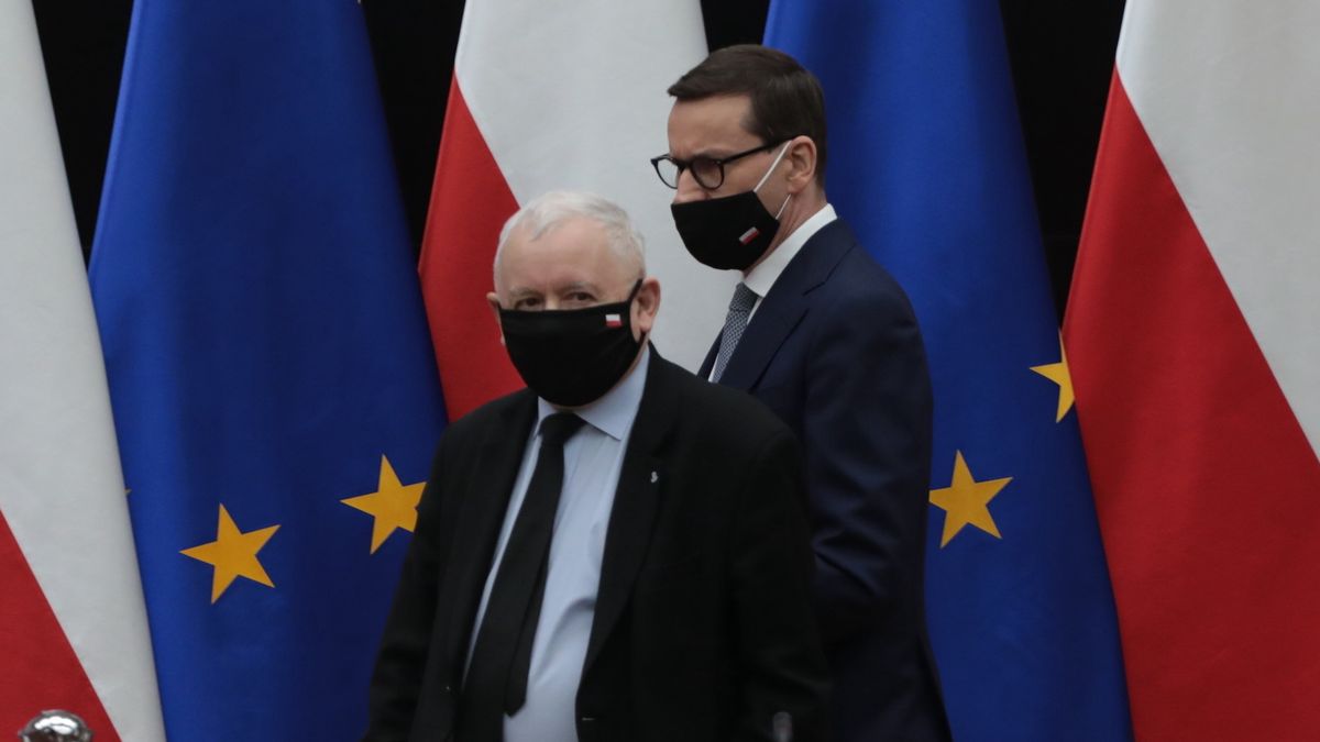 Premier Mateusz Morawiecki i prezes PiS Jarosław Kaczyński 