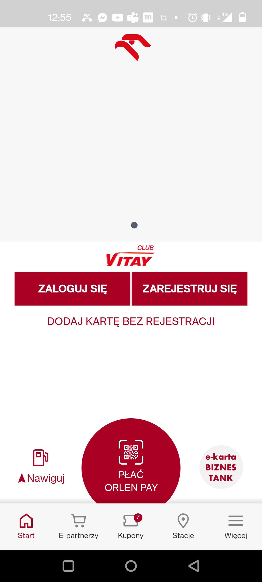 Vitay: ekran główny aplikacji