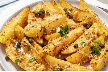 Zamiast frytek czy puree zrób ziemniaki po grecku. Tak dobre, że smakują nawet bez surówki i mięsa