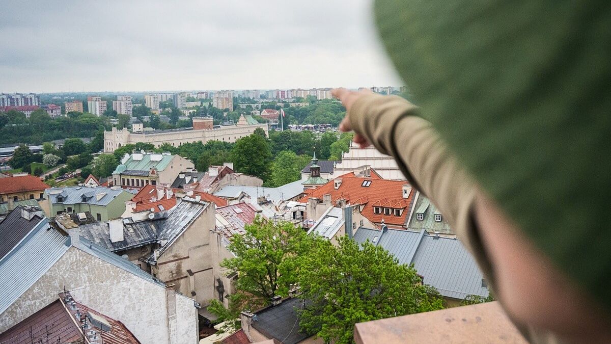 Widok na Stare Miasto i Zamek Lubelski z Wieży Trynitarskiej