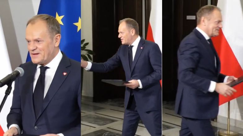 Donald Tusk musiał zareagować podczas konferencji