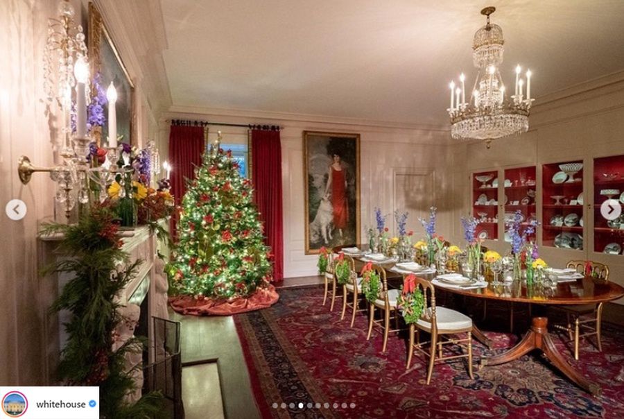Jill Biden udekorowała Biały Dom na święta