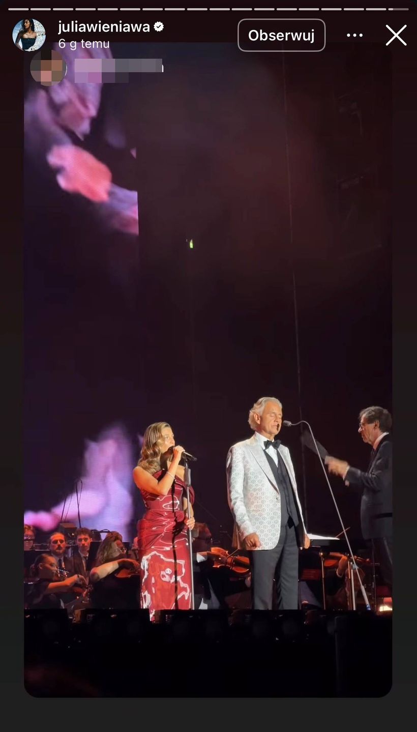 Julia Wieniawa i Andrea Bocelli