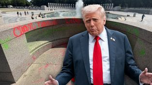 Mydło i spray na pomniku II wojny. Trump pisze o "zwierzętach"