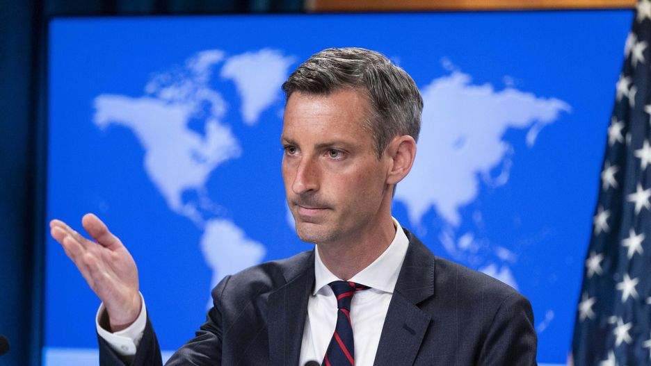 arch46State Department spokesperson Ned Price pauses while speaking during a media briefing at the State Department, Wednesday, July 7, 2021, in Washington. (AP Photo/Alex Brandon)AP