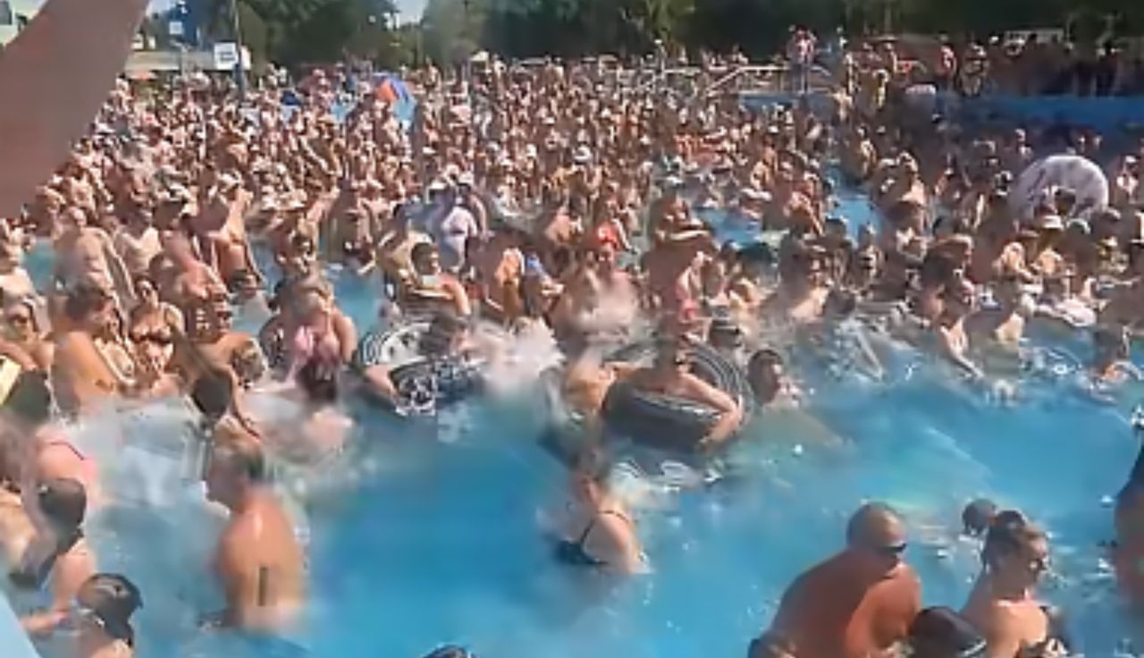 Aż zaczął nagrywać. Taki widok w wodzie. Ujęcia z Węgier