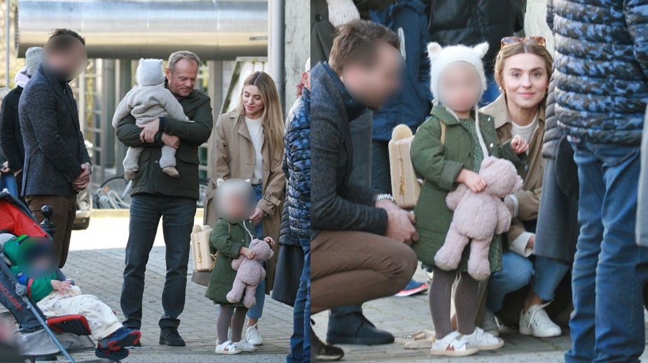 Rodzina Tusków idzie ze święconką 