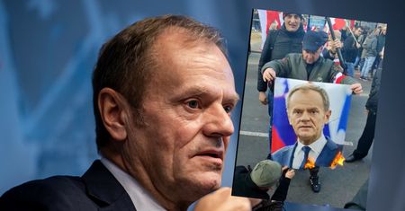 Na Marszu Niepodległości spalona flaga Niemiec i zdjęcie Tuska. Szef PO zareagował