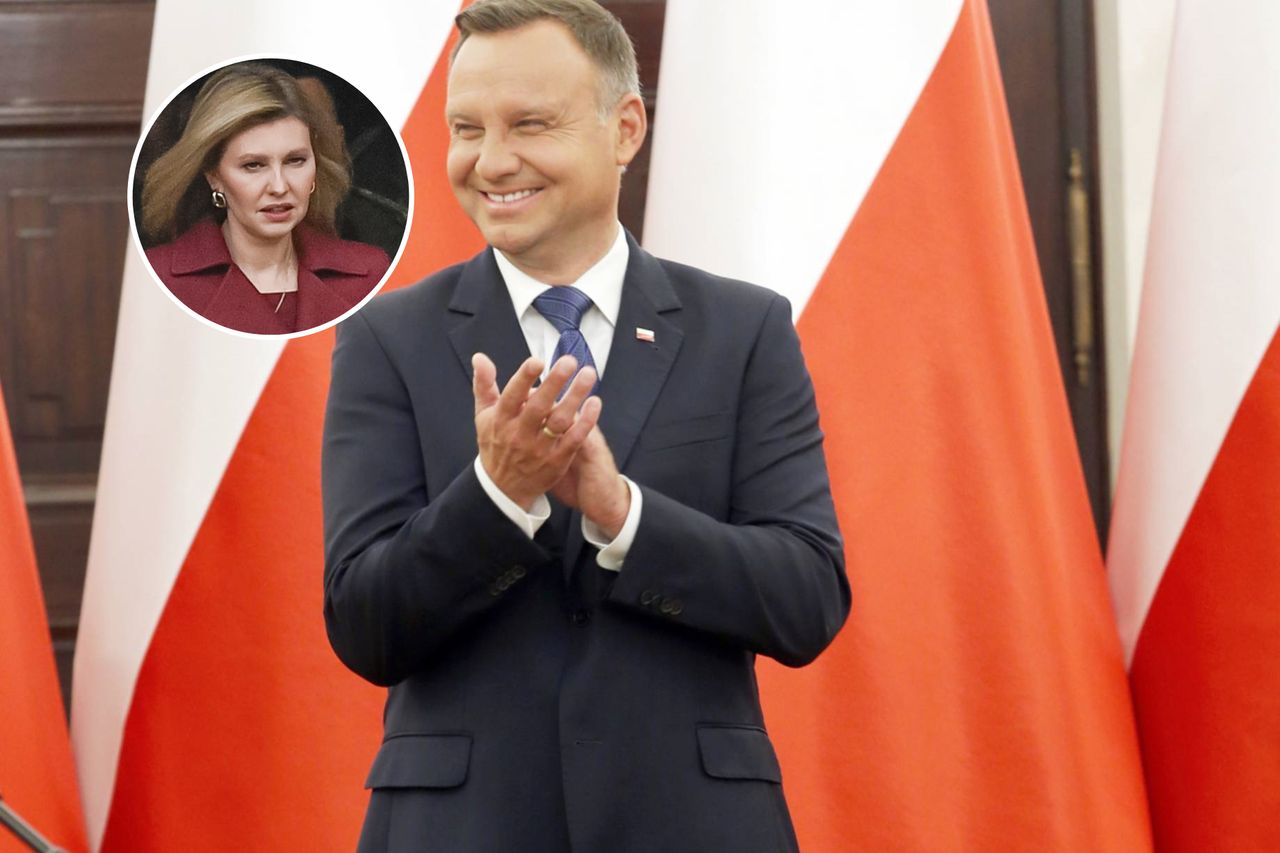 Andrzej Duda zaskoczył Ołenę Zełenską