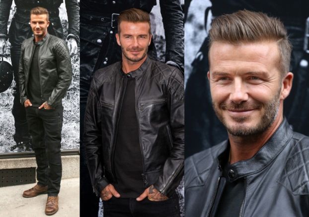 David Beckham w skórzanej kurtce promuje własne ubrania! (ZDJĘCIA)