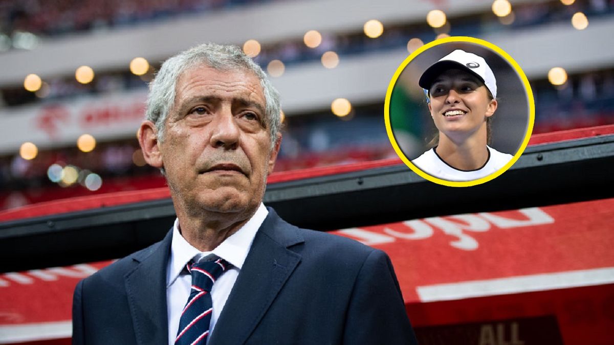 Na zdjęciu: Fernando Santos, w kółeczku Iga Świątek