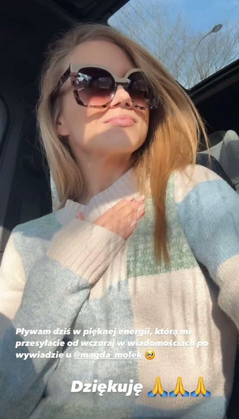 Agnieszka Kaczorowska dziękuje za wsparcie