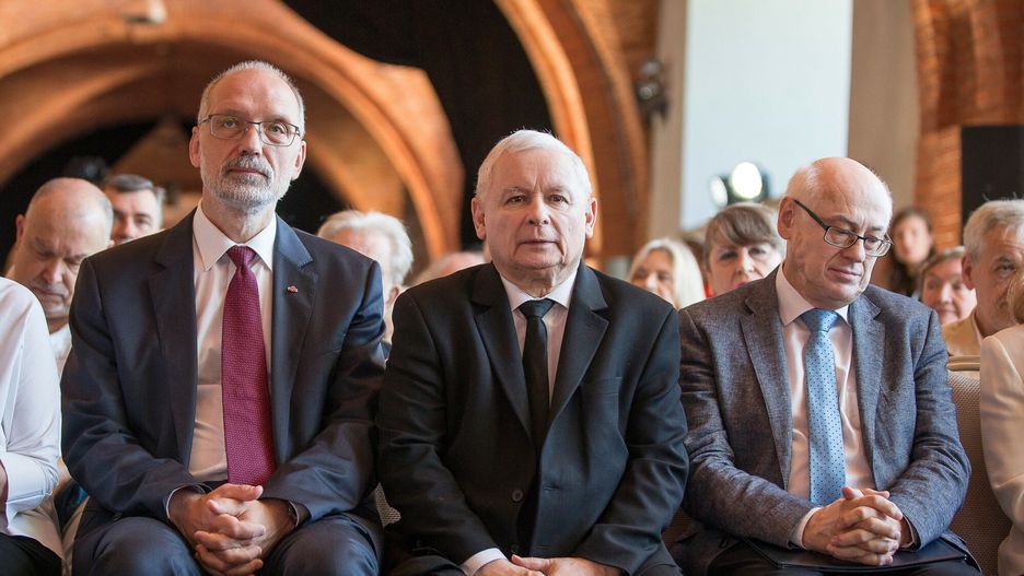 Prof. Andrzej Nowak, Jarosław Kaczyński, prof. Zdzisław Krasnodębski