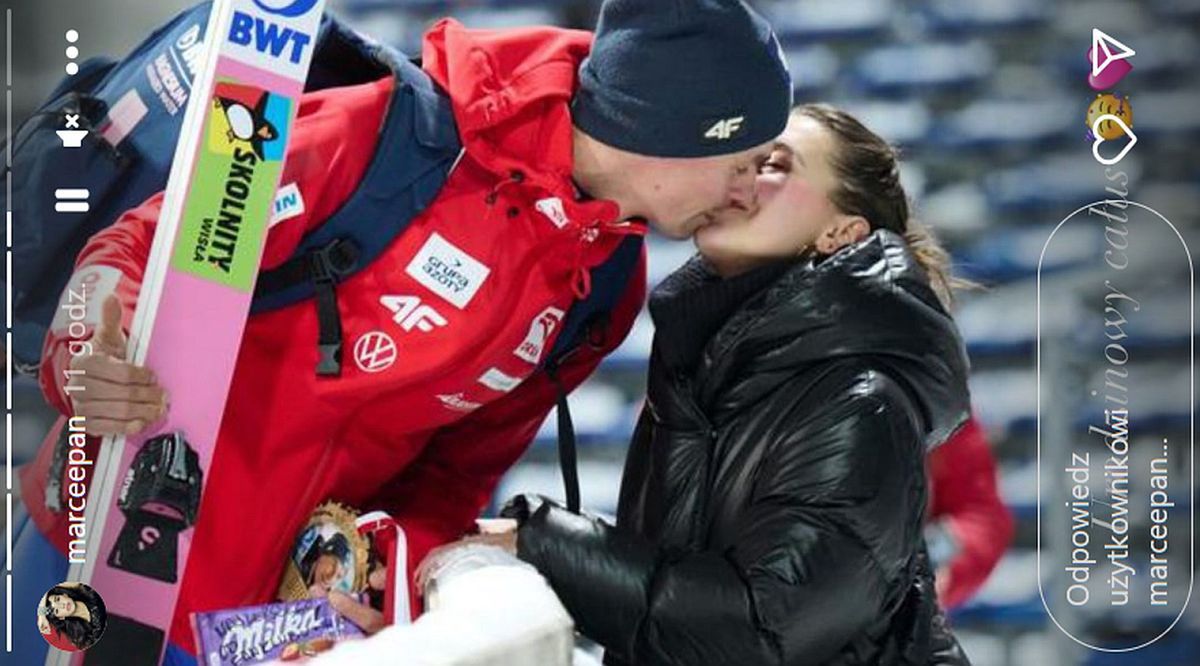 Piotr Żyła i Marcelina Ziętek