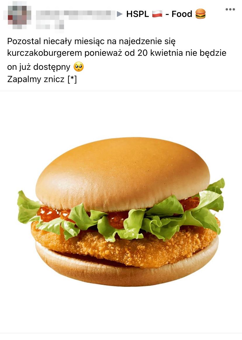 Czy Kurczakburger zniknie z McDonald's?