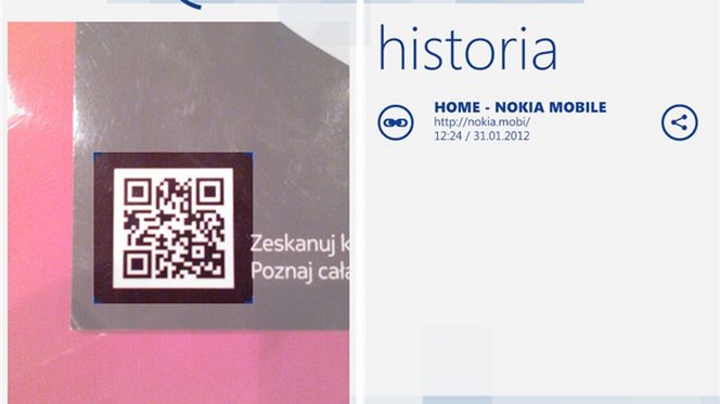 Nokia QR - najlepszy czytnik kodów QR na WP 1