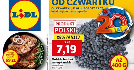 Najnowsza gazetka Lidl od czwartku 21 lipca. Promocje w Lidlu 21.07-23.07