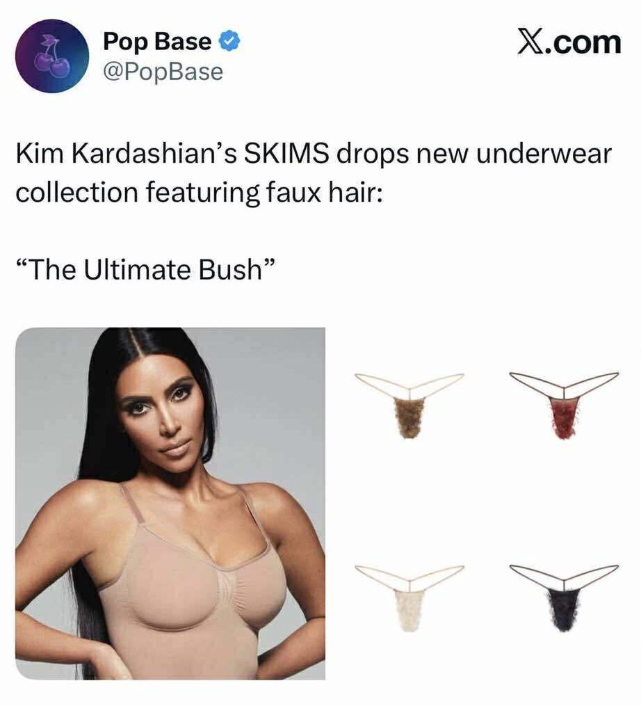 Kim Kardashian sprzedaje majtki ze sztucznymi włosami łonowymi