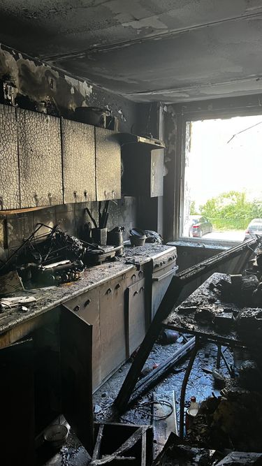 Pożar mieszkania w Dzierżoniowie.