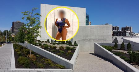 Skandaliczna sesja zdjęciowa przy monumencie upamiętniającym Holokaust