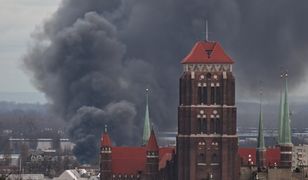 Duży pożar w Gdańsku. Chmury dymu nad miastem