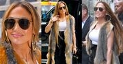 Jennifer Lopez chwali się kamizelką z futra i torebką z krokodyla