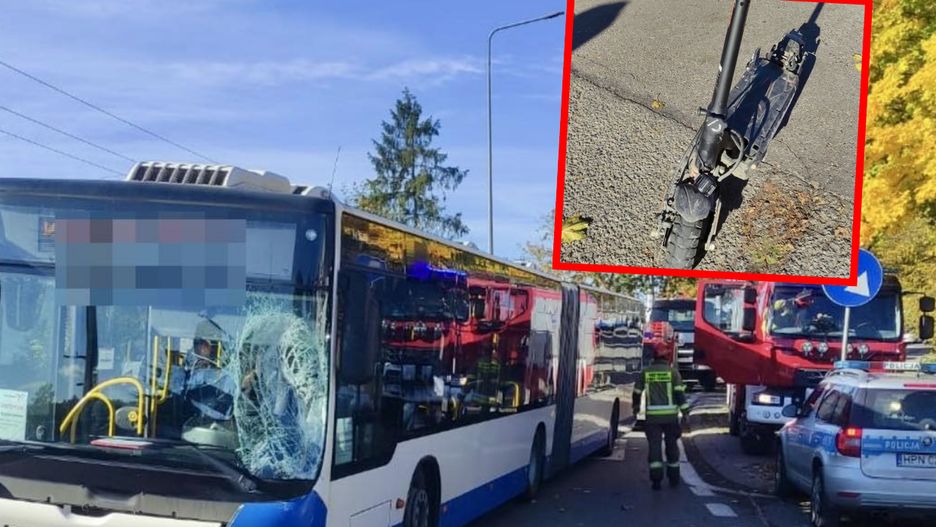 Autobus potrącił 14-latka na hulajnodze