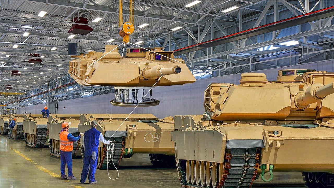 Abrams tank assembly line