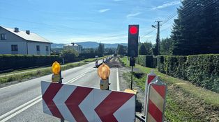 Gorlice-Dominikowice: Przebudowa drogi powiatowej nr 1486K  na odcinku Kobylanka. Modernizacja nawierzchni, odwodnienia i chodników