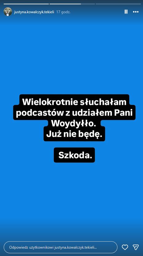 Justyna Kowalczyk o Ewie Woydyłło