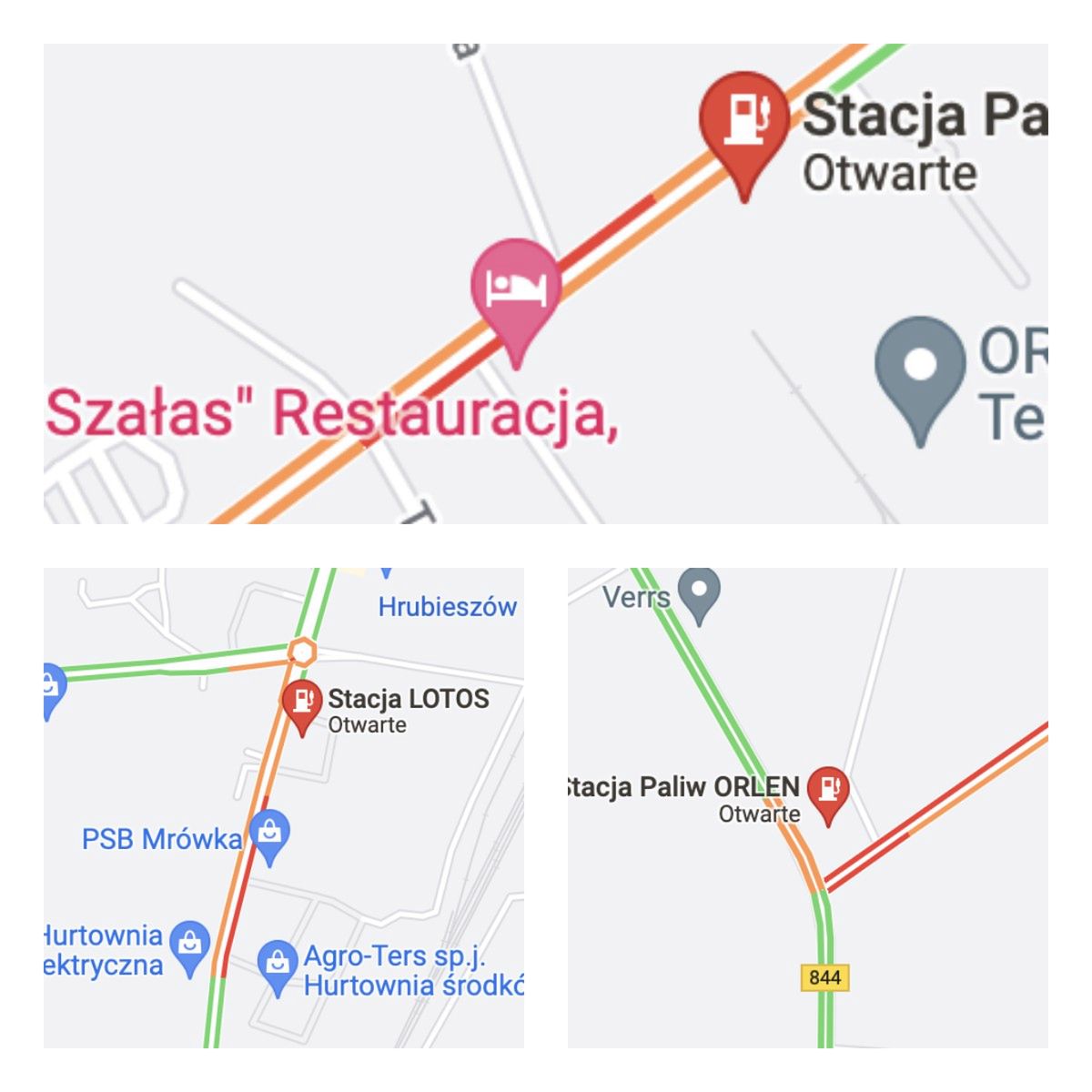 Kolejki widać również w Google Maps