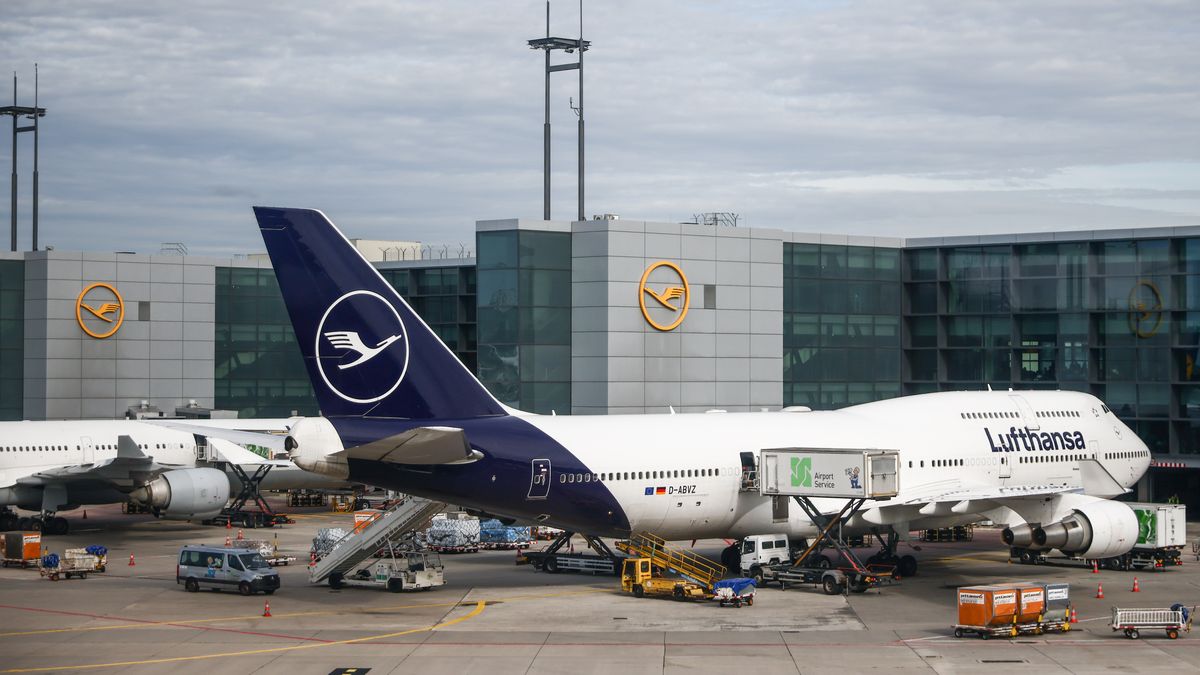 Lufthansa airplane is seen at Frankfurt Airport in Frankfurt am Main, Germany on July 17th, 2024. (Photo by Beata Zawrzel/NurPhoto via Getty Images)