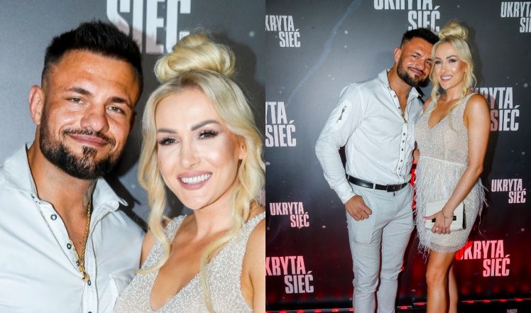  Eliza pozuje w objęciach Pawła Trybały na premierze filmu