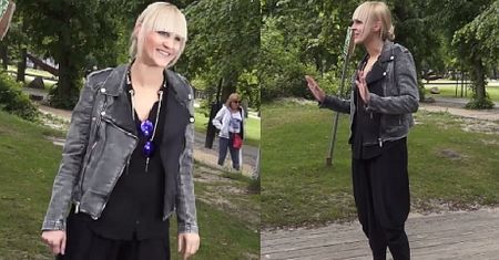 Modna i uśmiechnięta Chylińska pozuje do zdjęć